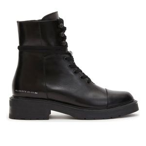 All Saints Women’s Dusty Cap Toe Combat Boots Size EU 40 US 10
